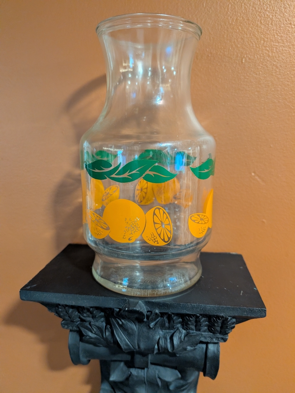 Vintage Anchor Hocking Orange Juice 8.5" Carafe Jar
